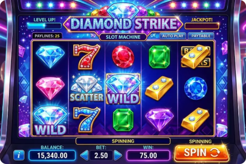 Tragamonedas Diamond Strike - captura de pantalla