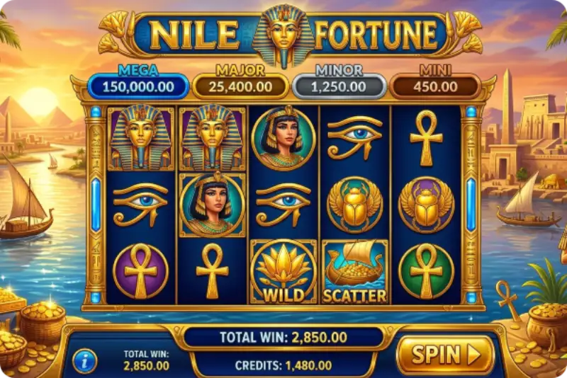 Tragamonedas Nile Fortune - captura de pantalla